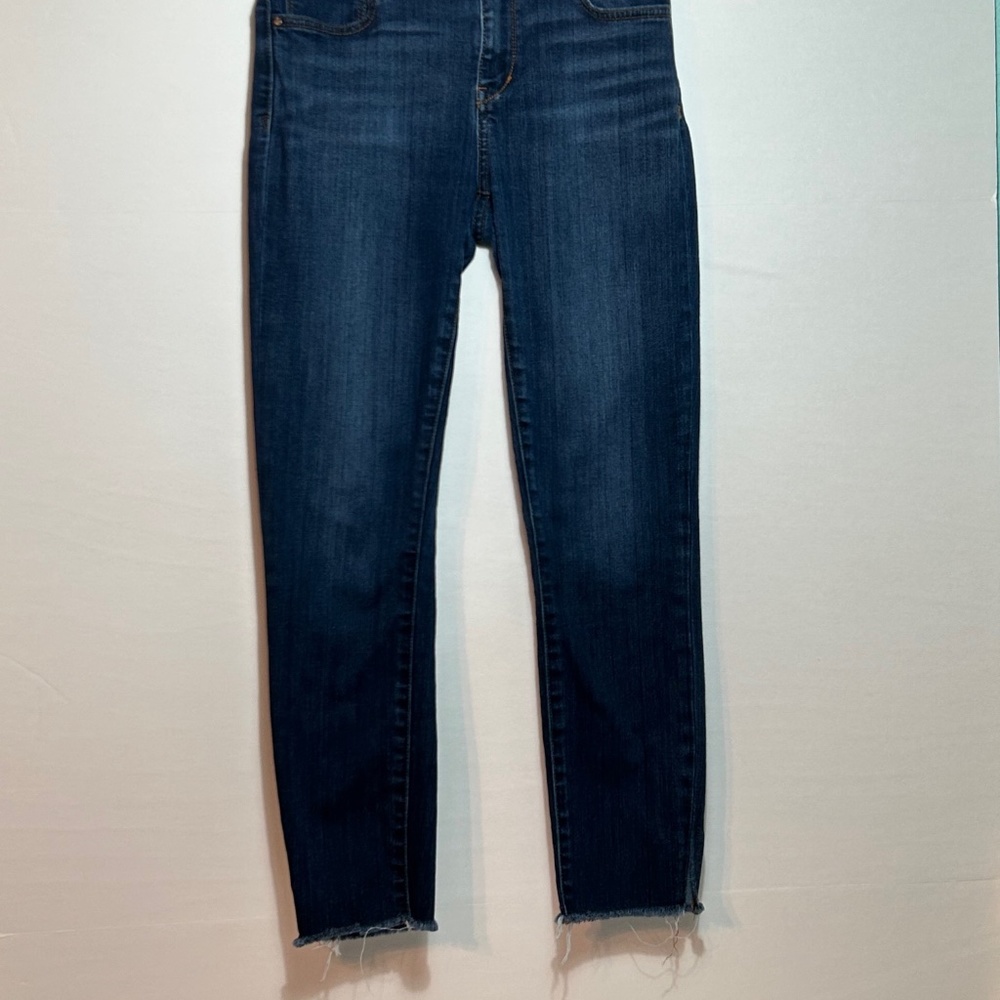Sam Edelman Crop Jeans Sz 27 The Kitten Midrise Skinny Jean Zip Fly Raw Hem